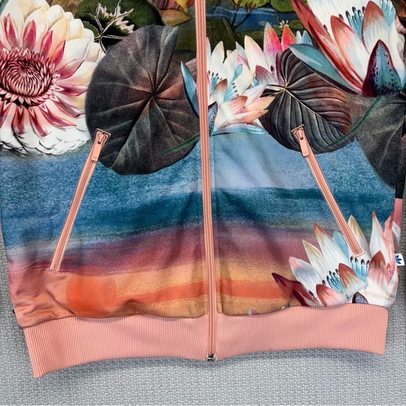 Adidas Originals Farm Curso D'Agua Floral Zip Up Track Jacket Women's Sz Medium - Picture 5 of 10